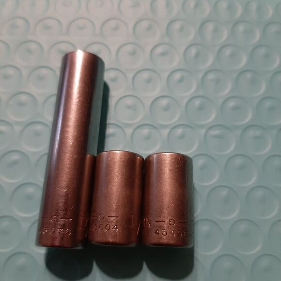 3 Vintage Craftsman 11/32" 6 and 12 Point 1/4" Drive Deep and Shallow Sockets - Picture 2 of 4